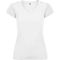 Camiseta de mujer con manga corta, escote en cuello de pico y acabados en ribete acanalado Vetonek