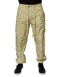 Men's Nylon Blend Cargo Pants Yellow Polyester