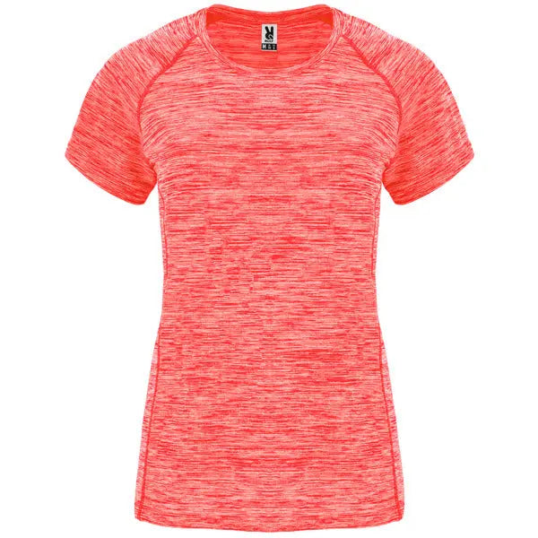 Camiseta técnica entallada de mujer en tejido poliéster de manga corta estilo ranglán Vetonek