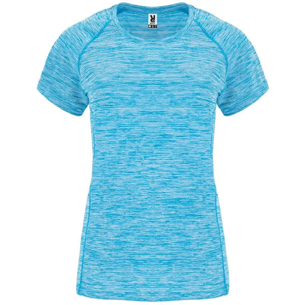 Camiseta técnica entallada de mujer en tejido poliéster de manga corta estilo ranglán Vetonek