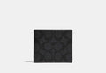 COACH® Men's Cartera billetera para documento de identidad en lona de firma en Negro | Pvc