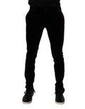 Violet Velvet Cotton Men Dress Formal Pants Elastane