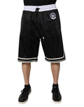 Men's Logo-Embroidered Sweatshorts Bermuda Shorts Black Polyester Bermudas