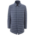 Men's Blue Polyester Coat Clothing