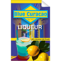 Blue Curcacao Single Self Adhesive Label - License and Royalty Free for Film Use By Prop Money Inc.
