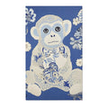 Blue Chinoiserie Monkey Accent Rug