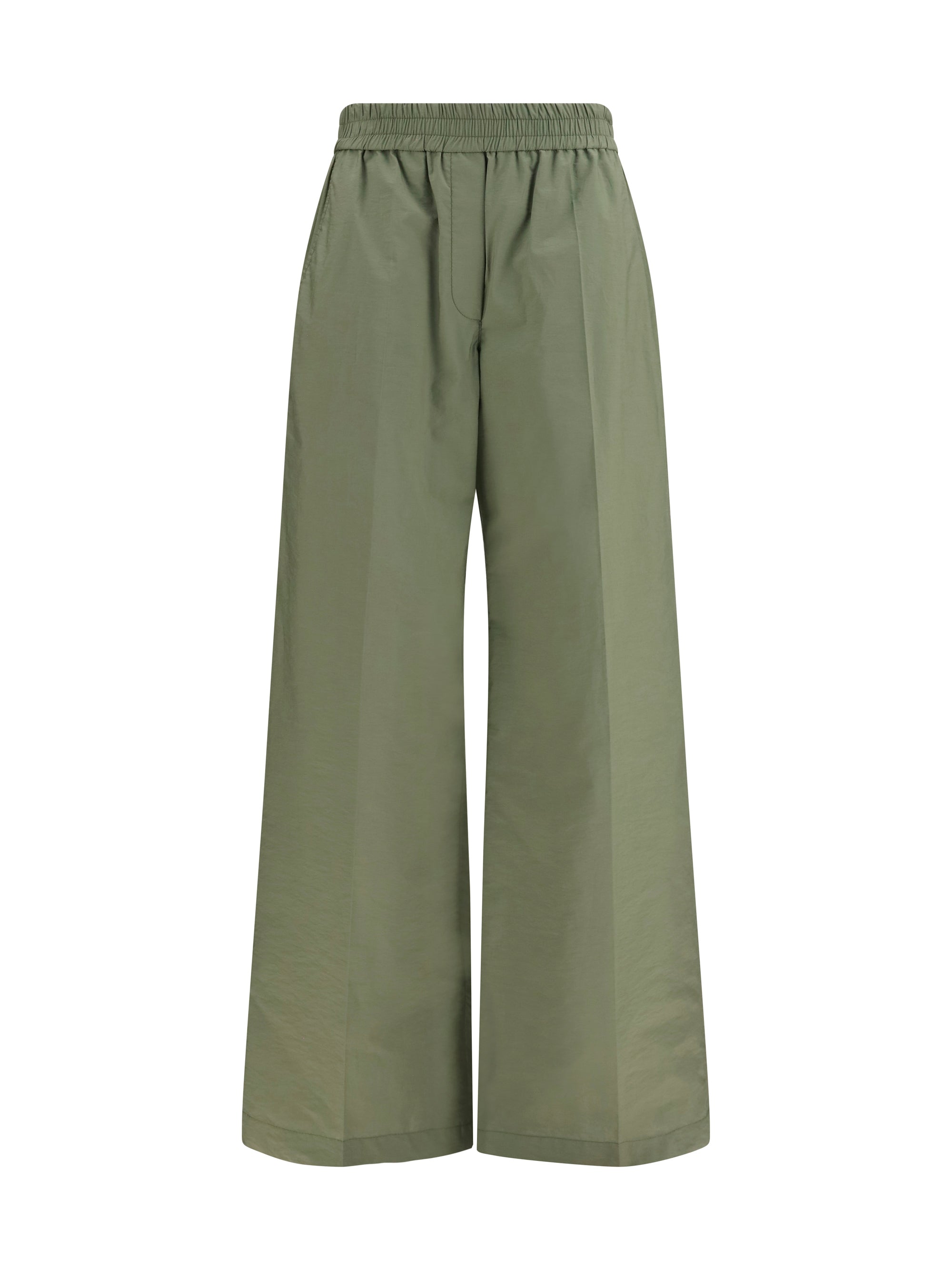 Brunello Cucinelli Elasticated Waist Trousers — Green