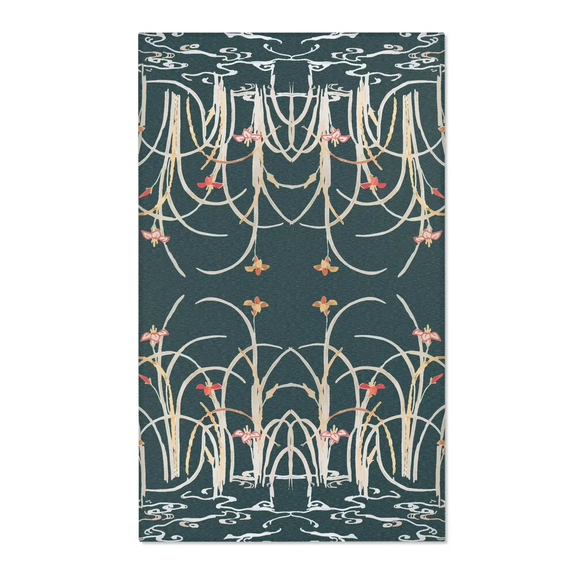 Floral Orchid Garden Accent Rug