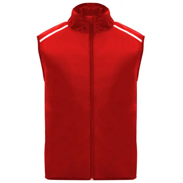 Chaleco técnico ligero de running, con cremallera frontal a tono con protector de barbilla Vetonek