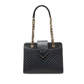 Chevron Calfskin Collar and Tie Tote