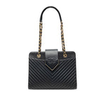 Chevron Calfskin Collar and Tie Tote