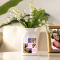 Personalizado Nueve Cuadrados Rejilla Hermana Jarrón de Cerámica con 6 Fotos Decoración del Hogar Cumpleaños Aniversario Regalo para la Familia Amigos