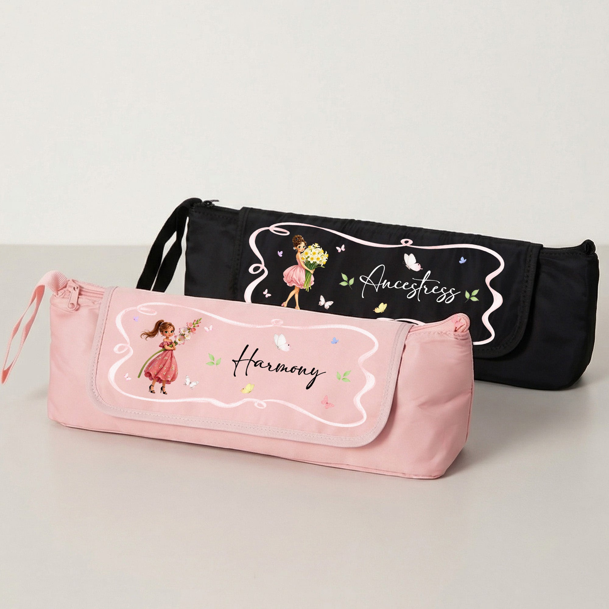Nacimiento Personalizado Flor Niña Calentador Portátil Bolsa de Almacenamiento con Nombre y Almohadilla Aislante Accesorio de Viaje Regalo de Cumpleaños para Mujer