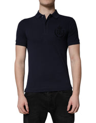 Men's Cotton Collared Polo Navy