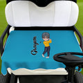 Funda transpirable personalizada para el asiento del carrito de golf con el nombre del equipo del club Regalo de cumpleaños para los amantes de los jugadores de golf