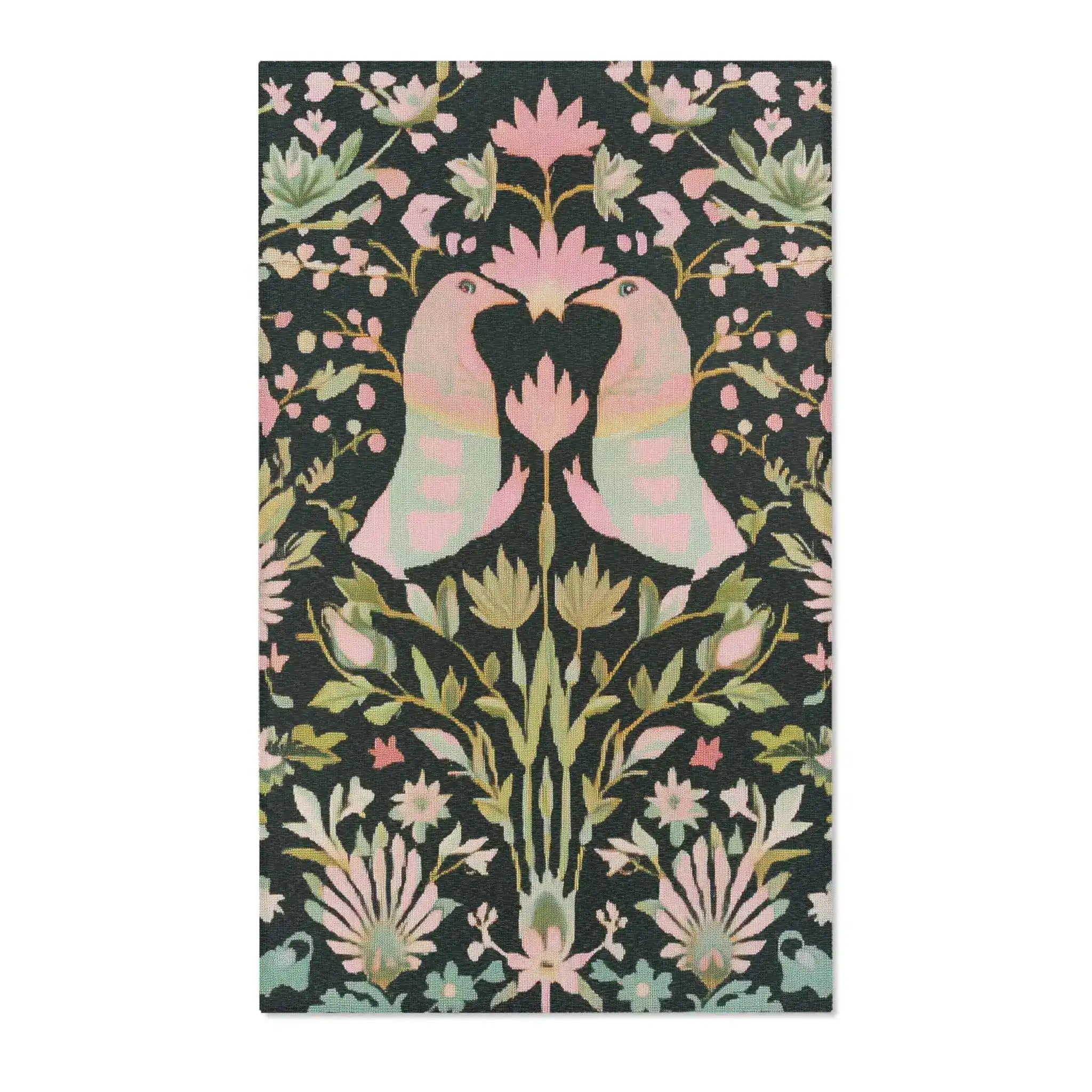 Folk Lovebirds Accent Rug