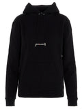 Saint Laurent Logo-Print Hoodie — Black