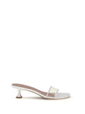 Amina Muaddi Andreea Glass Mule Sandal — Clear