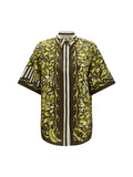 Alemais Hemp Botanical Print Shirt — Yellow