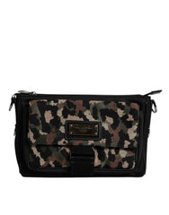 Men's Multicolor Leopard Jacquard Crossbody Bag