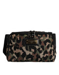 Men's Multicolor Leopard Dg Logo Belt Waist Fanny Pack Bag