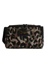 Men's Multicolor Leopard Dg Logo Belt Waist Fanny Pack Bag