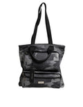 Men's Gray Camo Cotton Shoulder Bag Nylon Leather