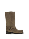 Golden Goose Suede Biker Boot — Beige