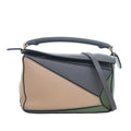 Mini Tricolor Calfskin Puzzle Satchel