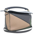 Mini Tricolor Calfskin Puzzle Satchel