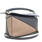 Mini Tricolor Calfskin Puzzle Satchel