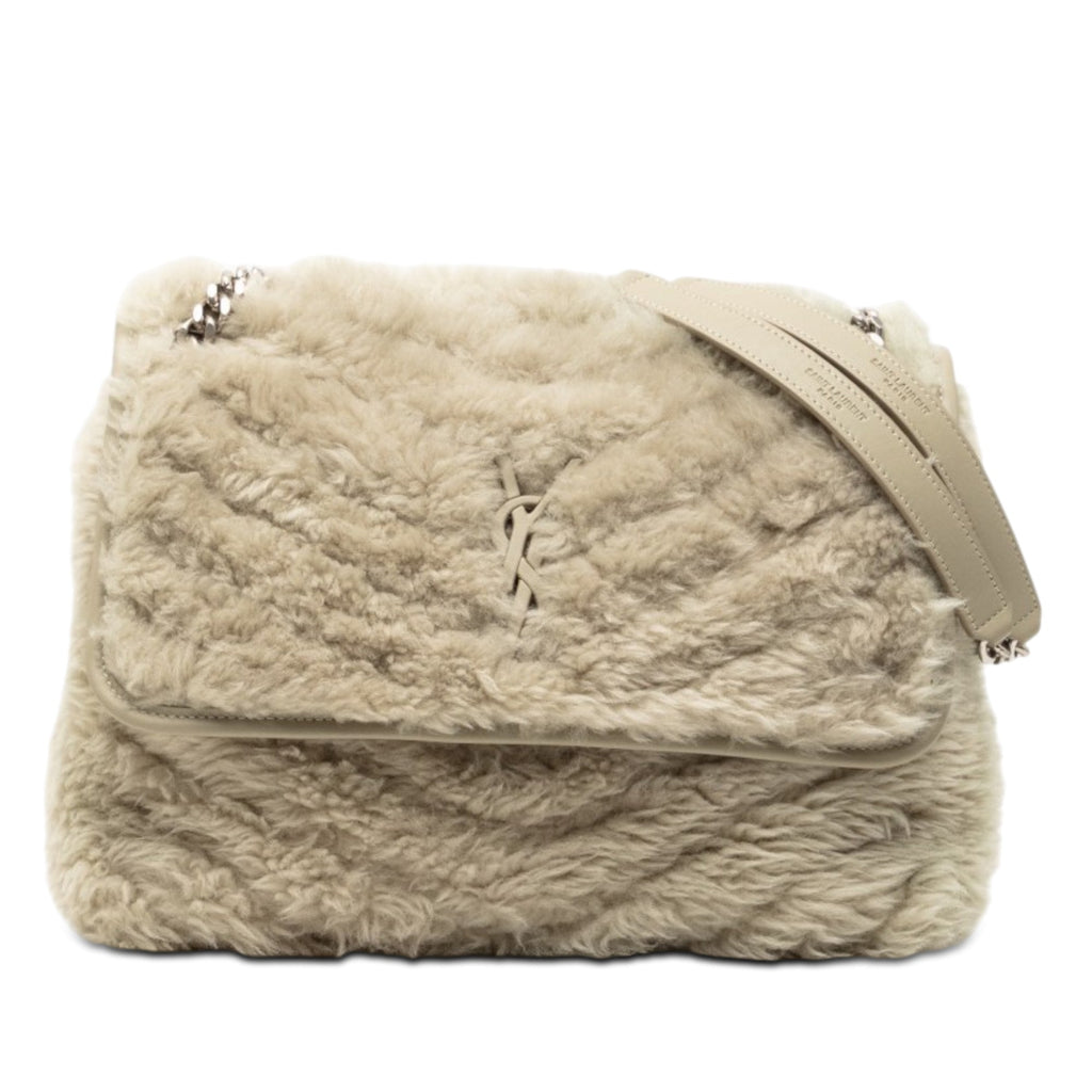 Medium Shearling Niki Shoulder Bag