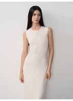 Island Letters Limited Edition Baslan Merino Wool Extra Long Sleeveless Lazy Knit Dress