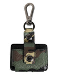 Men's Multicolor Camouflage Leather Airpods Case Accessory
