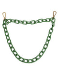 Men's Green Plexy Acrylic Chunky Gold Hardware Wallet Chain As Zama