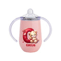 Vaso térmico con nombre e inicial Personalizado Oso Corazón 10 oz con nombre e inicial Regalo de cumpleaños y San Valentín para niños