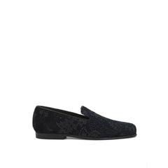 Men's Blue Leather Slip-On Loafers