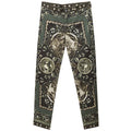 Women's Green Cotton Casual Pants