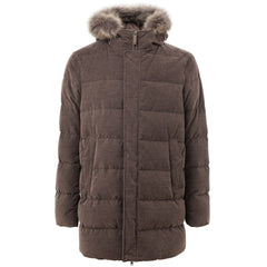 Men's Brown Cotton Bomber Clothing
