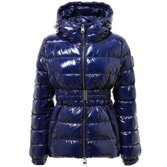 Women's Blue Polyamide Coat Clothing
