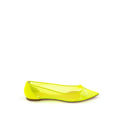Women's Yellow Mesh Ballet Flats