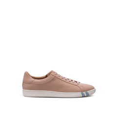 Women's Pink Leather Low Top Sneakers