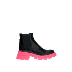 Women's Black Leather Chelsea Boots