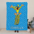 Marsupilami personalizado con nombre y suave manta para el hogar Decoración de cumpleaños Regalo de Navidad para niños | Callie x Marsupilami