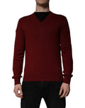 Men's Cashmere V-Neck Sweater Red Clothing