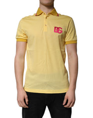Men's Logo-Embroidered Cotton Polo Yellow
