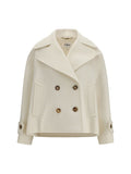 Chloé Double-Breasted Wool Coat — White