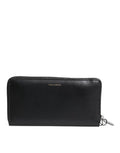 Men's Black Blue Exotic Leather Embossed Continental Wallet And Calfskin Land Snake