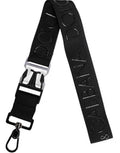 Men's Black Stretch Polyester Rubberised Dg Logo Keychain Elastane Accessory