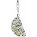 Peridot Lime Wedge Charm